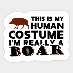 Wild boar costume animal fan gift saying hunting Sticker